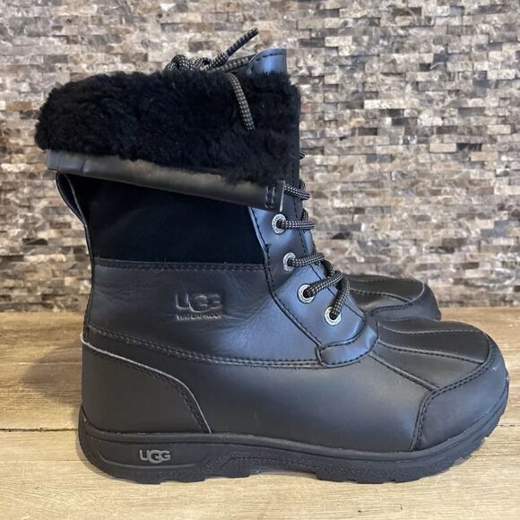 UGG K Butte II CWR USA Size 6 EU 38 1098890K Black Black Fur